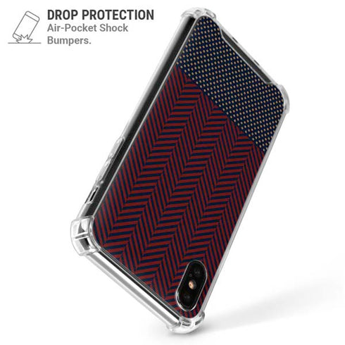 Blocked Polka Dot Chevron iPhone X/XS Clear Case