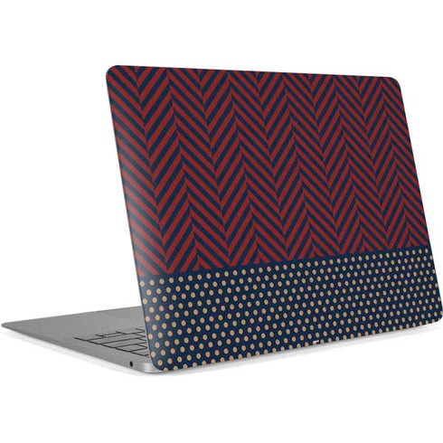 Blocked Polka Dot Chevron Apple MacBook Air Skin
