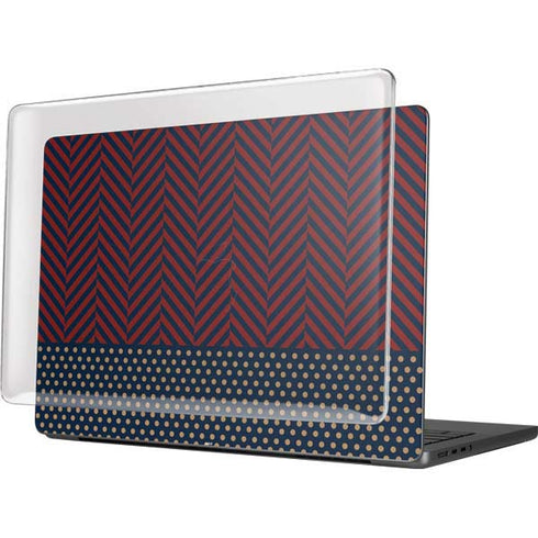 Blocked Polka Dot Chevron MacBook Pro 14in (2021-24) Case plus Skin
