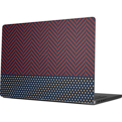 Blocked Polka Dot Chevron Apple MacBook Pro 14-inch Skin