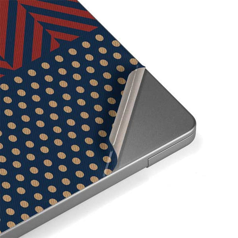 Blocked Polka Dot Chevron Apple MacBook Pro 14-inch Skin