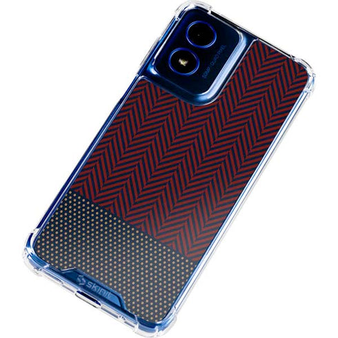 Blocked Polka Dot Chevron Moto G 5G (2024) Clear Case