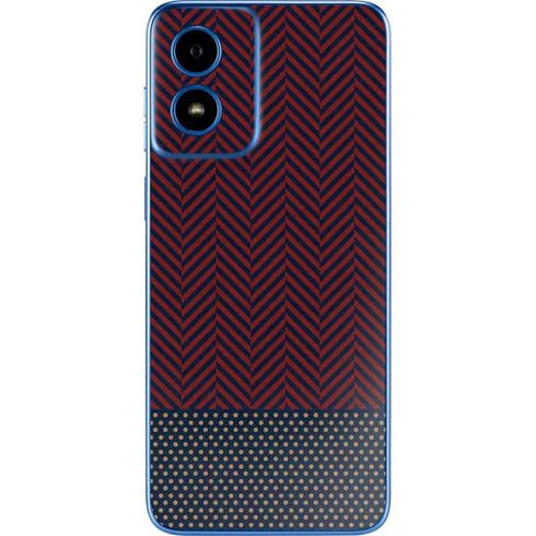 Blocked Polka Dot Chevron Moto G Play 4G (2024) Skin