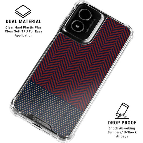 Blocked Polka Dot Chevron Moto G Power 5G (2024) Clear Case