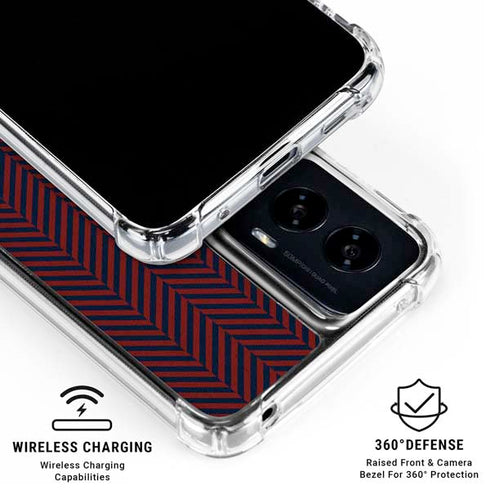 Blocked Polka Dot Chevron Moto G Power 5G (2024) Clear Case
