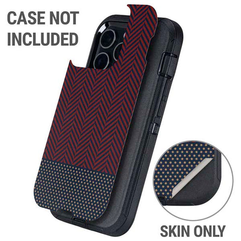 Blocked Polka Dot Chevron Otterbox Defender iPhone Skin
