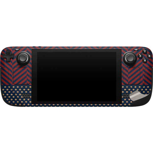 Blocked Polka Dot Chevron Steam Deck Handheld Gaming Computer Skin