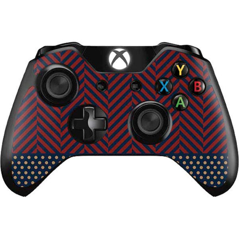 Blocked Polka Dot Chevron Xbox One Controller Skin