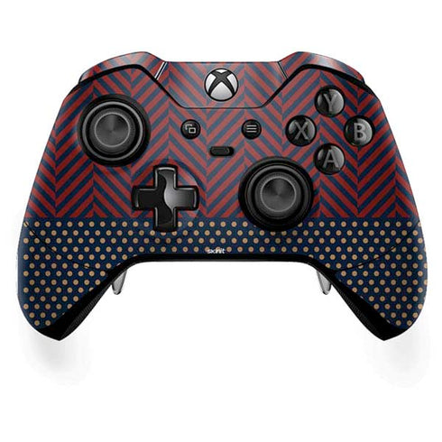 Blocked Polka Dot Chevron Xbox One Elite Controller Skin