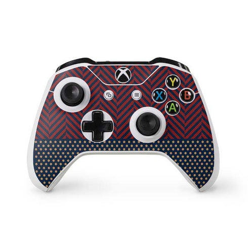 Blocked Polka Dot Chevron Xbox One S Controller Skin