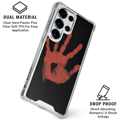Bloody Handprint Galaxy S25 Ultra Clear Case