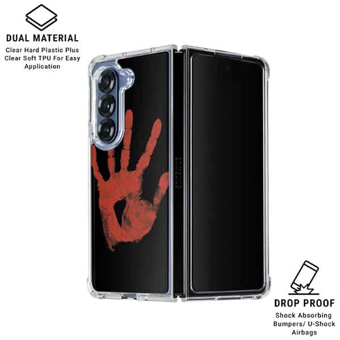Bloody Handprint Galaxy Z Fold6 Clear Case