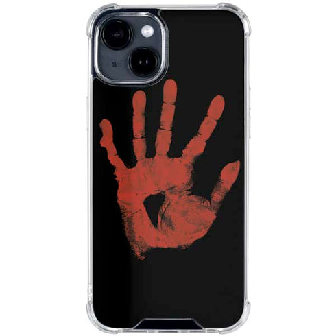 Bloody Handprint iPhone 15 Clear Case