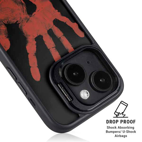 Bloody Handprint iPhone 15 Kickstand Case