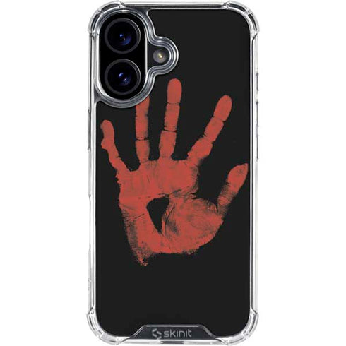Bloody Handprint iPhone 16 Clear Case