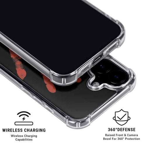 Bloody Handprint iPhone 16 Clear Case