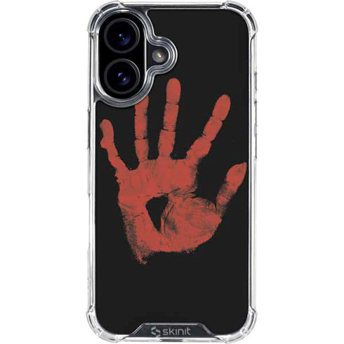 Bloody Handprint iPhone 16 Plus Clear Case