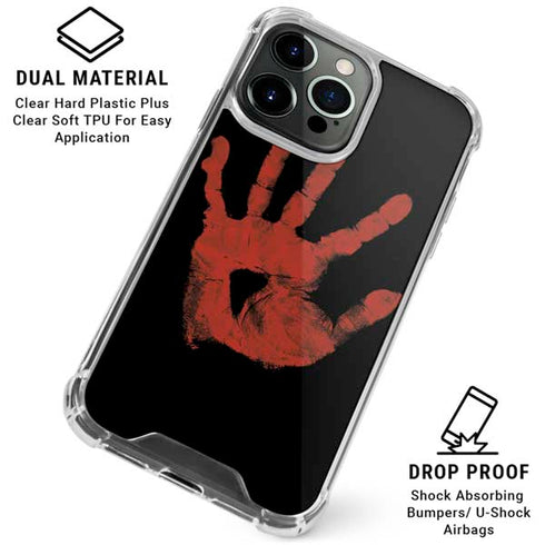 Bloody Handprint iPhone 16 Pro Max Clear Case