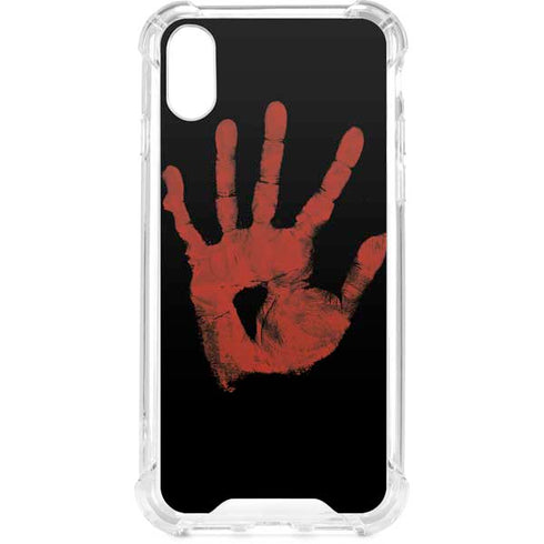 Bloody Handprint iPhone XS Clear Case