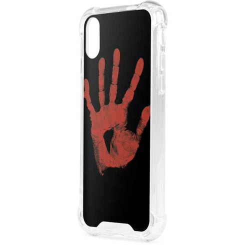Bloody Handprint iPhone XS Clear Case