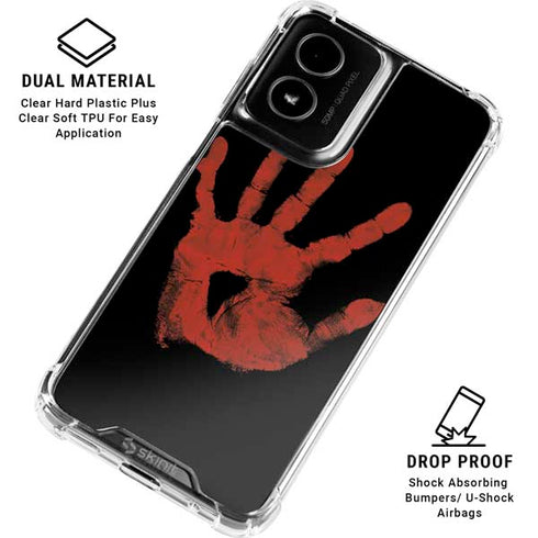 Bloody Handprint Moto G Power 5G (2024) Clear Case