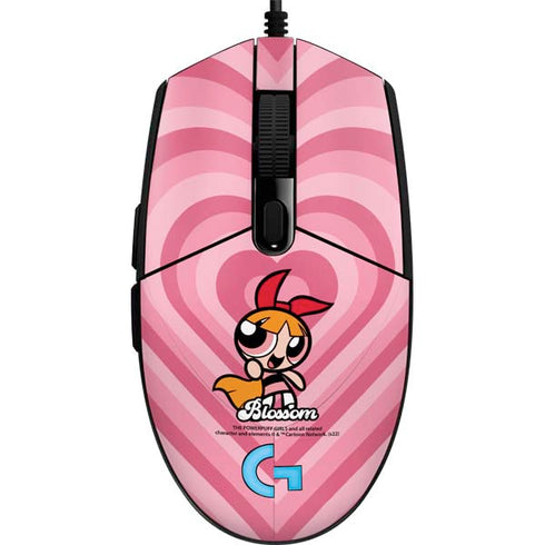 Cartoon Network Powerpuff Girls Blossom Pink Hearts G203 Prodigy RGB Wired Gaming Mouse Skin