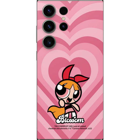 Cartoon Network Powerpuff Girls Blossom Pink Hearts Galaxy S25 Ultra Skin