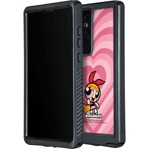 Cartoon Network Powerpuff Girls Blossom Pink Hearts Galaxy S24 Ultra Waterproof Case