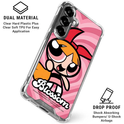 Cartoon Network Powerpuff Girls Blossom Pink Hearts Galaxy S26 Clear Case