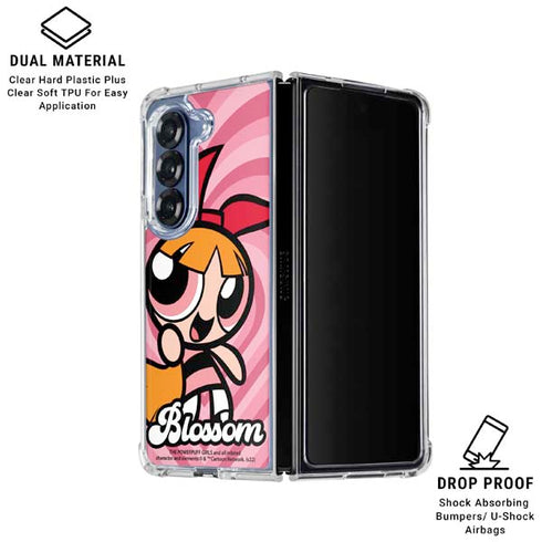 Cartoon Network Powerpuff Girls Blossom Pink Hearts Galaxy Z Fold6 Clear Case