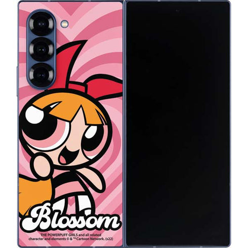 Cartoon Network Powerpuff Girls Blossom Pink Hearts Galaxy Z Fold6 Skin
