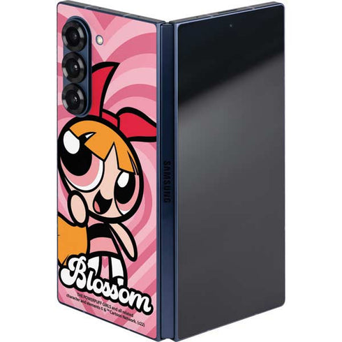 Cartoon Network Powerpuff Girls Blossom Pink Hearts Galaxy Z Fold6 Skin