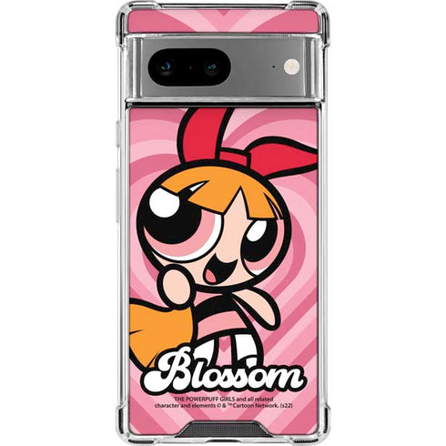 Cartoon Network Powerpuff Girls Blossom Pink Hearts Google Pixel 8a Clear Case