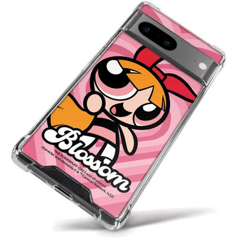 Cartoon Network Powerpuff Girls Blossom Pink Hearts Google Pixel 8a Clear Case