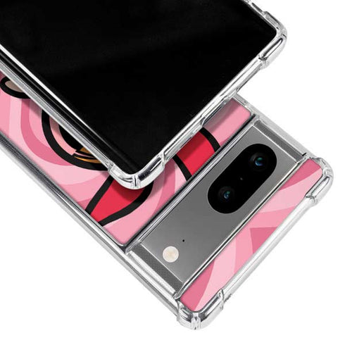 Cartoon Network Powerpuff Girls Blossom Pink Hearts Google Pixel 8a Clear Case