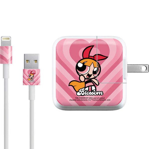 Cartoon Network Powerpuff Girls Blossom Pink Hearts iPad Charger (10W USB) Skin