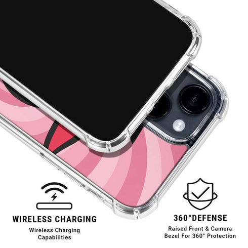 Cartoon Network Powerpuff Girls Blossom Pink Hearts iPhone 15 Clear Case