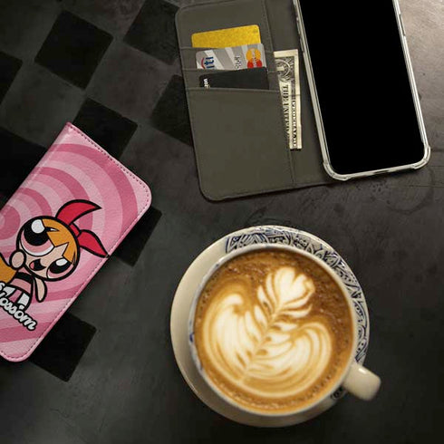 Cartoon Network Powerpuff Girls Blossom Pink Hearts iPhone 15 Plus Folio Case