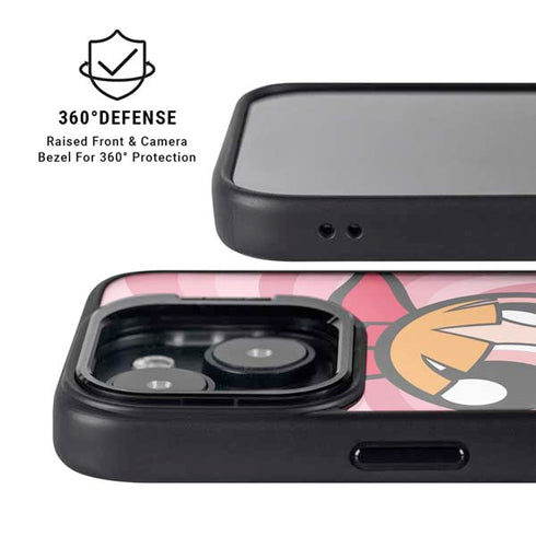 Cartoon Network Powerpuff Girls Blossom Pink Hearts iPhone 15 Plus Kickstand Case