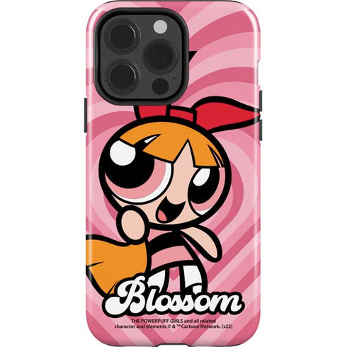 Cartoon Network Powerpuff Girls Blossom Pink Hearts iPhone 15 Pro Impact Case