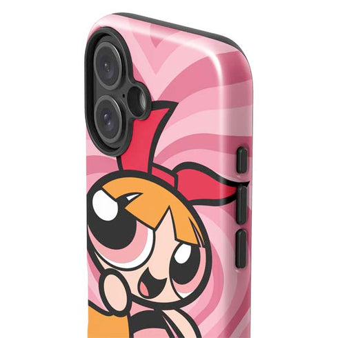 Cartoon Network Powerpuff Girls Blossom Pink Hearts iPhone 16 Plus Impact Case