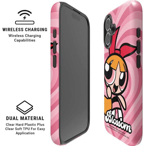 Cartoon Network Powerpuff Girls Blossom Pink Hearts iPhone 16 Plus Magsafe Impact Case