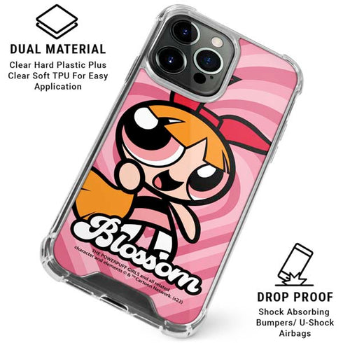Cartoon Network Powerpuff Girls Blossom Pink Hearts iPhone 16 Pro Max Clear Case