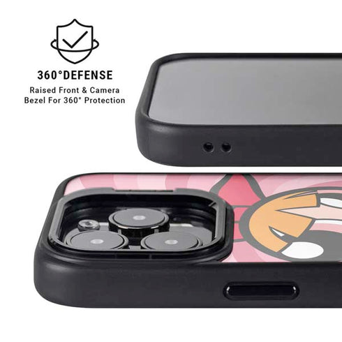 Cartoon Network Powerpuff Girls Blossom Pink Hearts iPhone 16 Pro Max Kickstand Case
