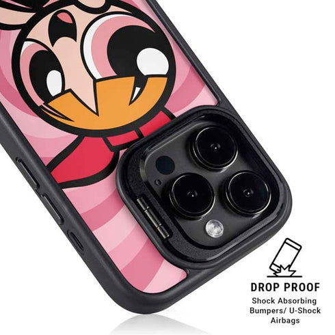 Cartoon Network Powerpuff Girls Blossom Pink Hearts iPhone 16 Pro Max Kickstand Case