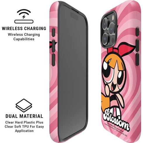Cartoon Network Powerpuff Girls Blossom Pink Hearts iPhone 16 Pro Max Magsafe Impact Case