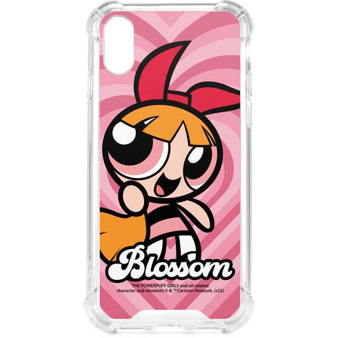 Cartoon Network Powerpuff Girls Blossom Pink Hearts iPhone XS Clear Case