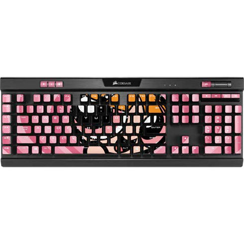 Cartoon Network Powerpuff Girls Blossom Pink Hearts K95 RGB PLATINUM Mechanical Gaming Keyboard Skin