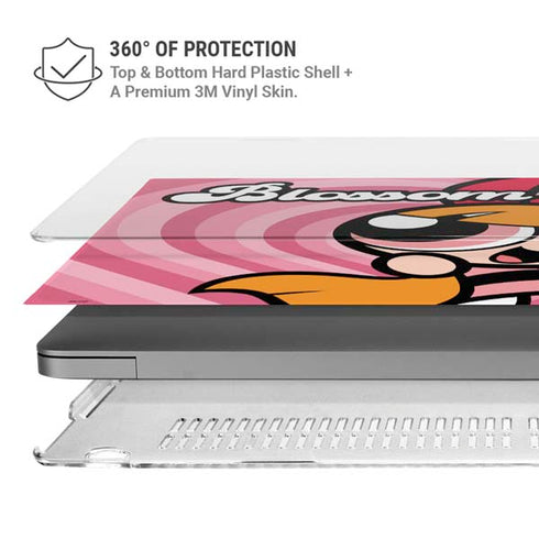 Cartoon Network Powerpuff Girls Blossom Pink Hearts MacBook Pro 14in (2021-24) Case plus Skin