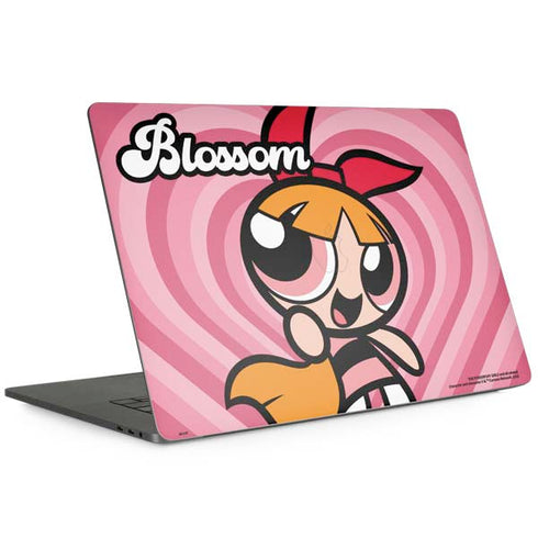 Cartoon Network Powerpuff Girls Blossom Pink Hearts MacBook Skins